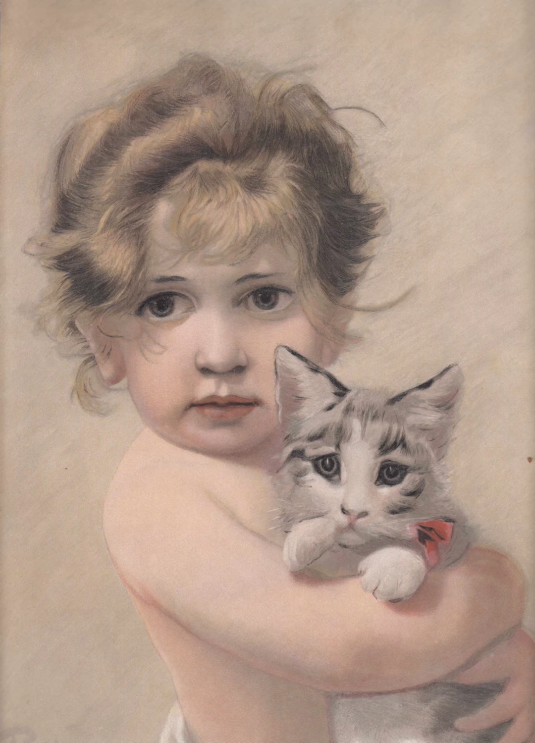 Bruno Piglhein - Bambina con gatto